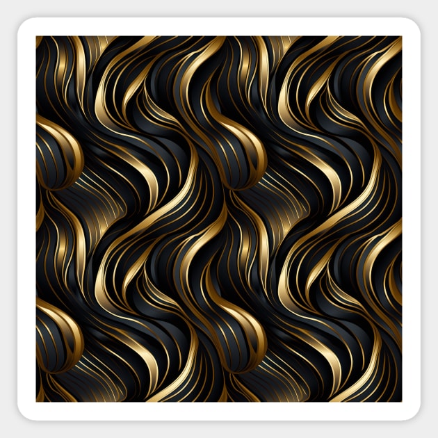 Golden Lattice: Luxurious Linearity in Gold Sticker by star trek fanart and more